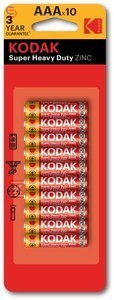 KODAK Zinc Heavy Duty AAA 10-pack 0.08kg