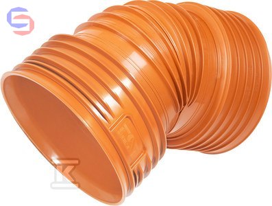 KACZMAREK K2-KAN Kolano 2-kielichowe PP DN160/OD160 45° pomarańczowe