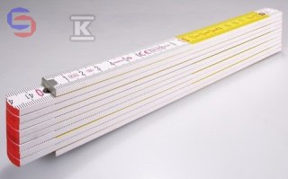 STABILA Miara składana buk 717 biało-żółta 0,24m