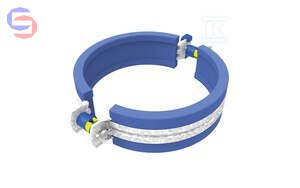 Wavin AS+ Obejma 50mm z wkładką EPDM szara