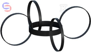 ONNLINE Obejma pionująca plastik uniwersalna 0,14x0,15x0,17m 0,2kg