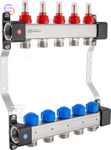 KAN-therm MANIFOLDS INOX FLOW Rozdzielacz z zaworami 9 obwodów 0.09x0.37x0.55m 4.3kg