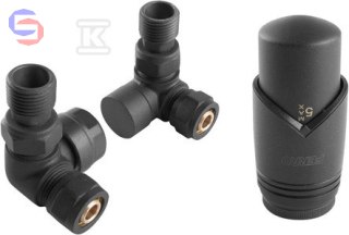 FERRO Zestaw termostatyczny dekoracyjny osiowy antracyt ZTO30AT