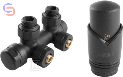 FERRO ZTD30AT Zestaw termostatyczny dekoracyjny kątowy antracyt 0,06x0,14x0,17m