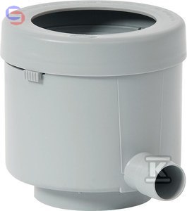 ŁAPACZ DESZCZ. DE LUXE DN70-100 SZARY GRAF