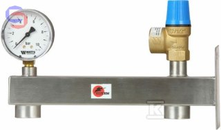 ELTERM Grupa bezpieczeństwa C.W.U. INOX 6 bar zawór + manometr