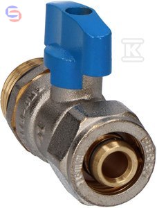 FERRO F-COMFORT Kurek kulowy do PEX 16x2mm 1/2" F-Comfort niebieski