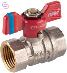 FERRO F-COMFORT Kurek kulowy nakrętno-nakrętny DN20 3/4" GW/W