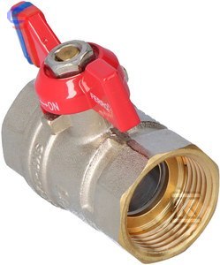 FERRO F-COMFORT Kurek kulowy nakrętno-nakrętny 1" DN25 0,32kg mosiężny