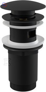 ALCA Spust umywalkowy Clik-Clak 5/4" czarny metalowy korek