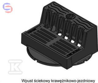 KZO WKJ D400 H250 Wpust żeliwny malowany 0.22x0.47x0.59m 6.2kg