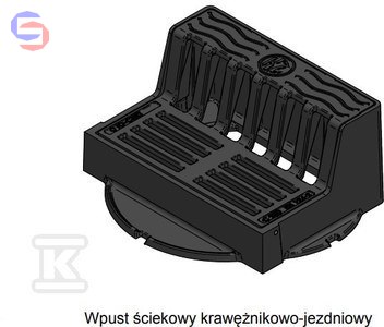KZO WKJ D400 H250 Wpust żeliwny malowany 0.22x0.47x0.59m 6.2kg