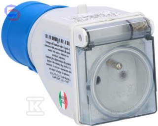 OPAL Adapter Kempingowy Wtyk 16A/3P + Gniazdo Tablicowe 230V