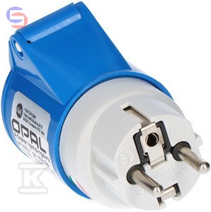 OPAL Adapter Kempingowy Wtyk 230V + Gniazdo GN 16A/3P