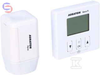 AURATON Apus SET Dobowy Bezprzewodowy Regulator Temperatury z Elektroniczną Głowicą Grzejnikową