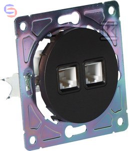 ONNLINE BETA Gniazdo teleinformacyjne RJ11/RJ45 czarne 0.165x0.1x0.036m