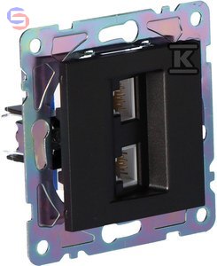 ONNLINE GAMA GNIAZDO TELEFONICZNE RJ11/RJ45 CZARNE 0,165x0,1x0,036m