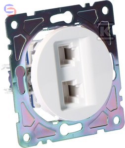 ONNLINE BETA Gniazdo teleinformacyjne RJ11/45 biały 0.165x0.1x0.036m