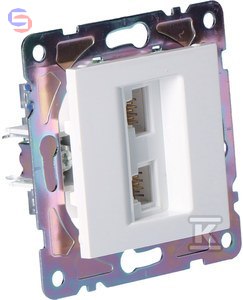 ONNLINE GAMA Gniazdo teleinformacyjne RJ11/RJ45 biały 0,165x0,1x0,036m