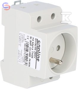 ONNLINE Gniazdo 250V na szynę TH35 0,076x0,042x0,065m 0,098kg