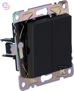 ONNLINE GAMA Łącznik podwójny czarny 0.165x0.105x0.046m