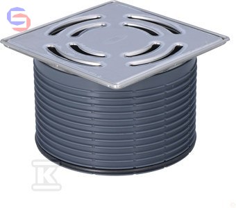 HL Nadstawka DN146 do wpustów stropowych stal szlachetna 145x145mm