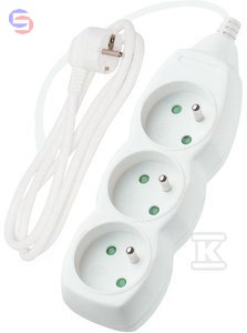 ONNLINE Przedłużacz 3GN.Z/U 1,5m Biały