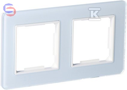 ONNLINE GAMA RAM.2-KR. Ramka podwójna szklana biała 180x92x15mm