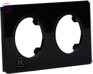 ONNLINE BETA RAM.2-KR. Ramka podwójna szklana czarna 180x92x15mm