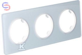 ONNLINE BETA RAM.3-KR. Ramka potrójna szklana biała 250x92x15mm
