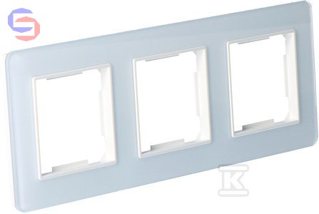 ONNLINE GAMA RAM.3-KR. Ramka potrójna szklana biała 250x92x15mm