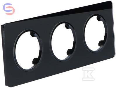 ONNLINE BETA RAM.3-KR Ramka potrójna szklana czarna 250x92x15mm