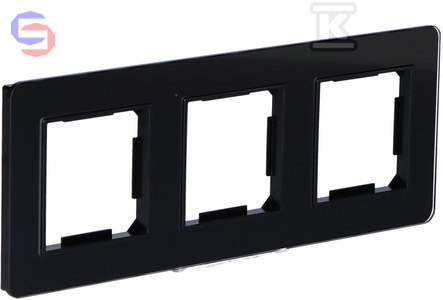 ONNLINE GAMA RAM.3-KR. Ramka potrójna szklana czarna 250x92x15mm