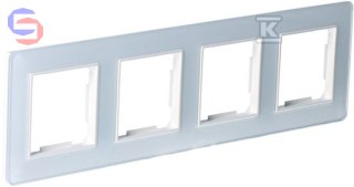 ONNLINE GAMA RAM.4-KR. Ramka poczwórna szklana biała 0.02x0.09x0.33m