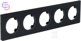 ONNLINE BETA RAM.5-KR. Ramka szklana czarna 5-krotna 395x92x15mm