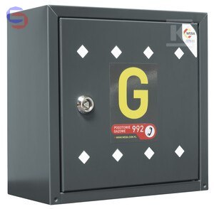 WEBA Szafka gazowa natynkowa 300x320x178mm antracyt