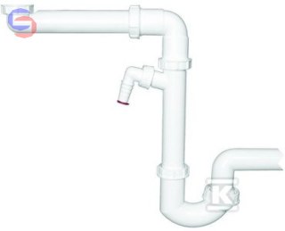HL Syfon zlewozmywakowy HL126/40 DN40x6/4' mimośrodowy 0,385kg