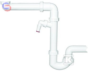 HL Syfon zlewozmywakowy HL126/40 DN40x6/4' mimośrodowy 0,385kg