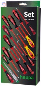 HAUPA VDE Zestaw śrubokrętów PLUS 0,414kg 279x123x93mm