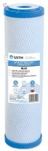 USTM BIG BLUE Wkład Spiek Węgla Aktyw. Blok 10" Big Blue 262x121x262mm 1.59kg