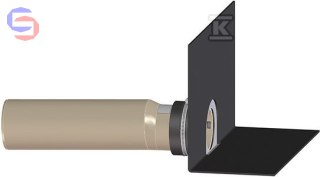 HL Wpust attykowy HL68H.0/110 z kołnierzem bitumicznym DN110 PP