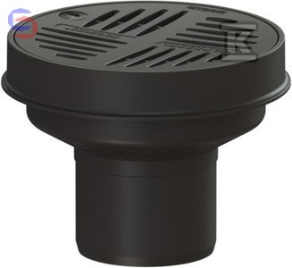 KESSEL Ecoguss Wpust podwórzowy DN100 pionowy okrągły 0.34x0.34x0.22m 2.7kg