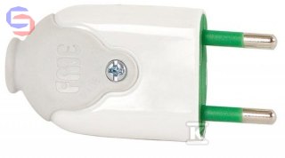 ONNLINE Wtyczka płaska biała 230V 25x58x102mm 18g