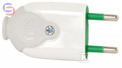 ONNLINE Wtyczka płaska biała 230V 25x58x102mm 18g