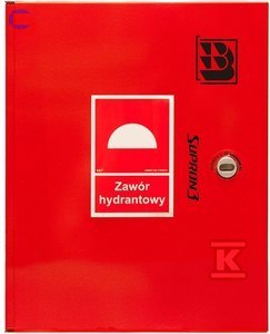 SUPRON3 Zawór hydrantowy ZH-52 szafka 520 zawieszany czerwony RAL3000