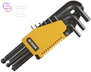 IRONSIDE Zestaw 9 kluczy imbusowych ampulowych z kulką 0.03x0.1x0.27m 0.394kg