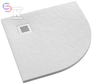 SCHEDPOL KALAIT WHITE STONE Brodzik Stabilsound Plus 90x90x3,5 cm R55