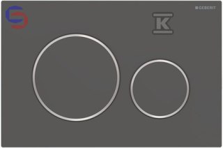 Geberit Sigma20 Przycisk spłukujący czarny mat easy-to-clean 0.298x0.172x0.046m