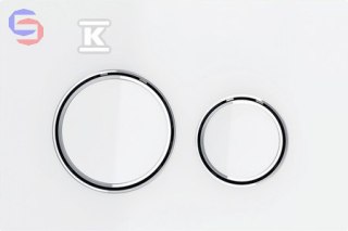 Geberit Sigma21 Przycisk spłukujący przedni szkło białe 0.19x0.33m