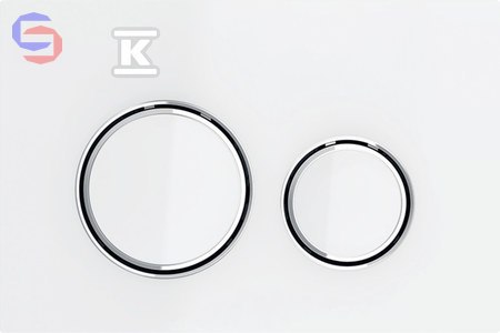 Geberit Sigma21 Przycisk spłukujący przedni szkło białe 0.19x0.33m